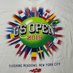 New US Open Collection 2015 Shirt Mens Small White USTA Official