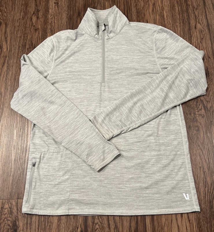 Vuori Performance Half Zip 2.0 Pullover Shirt Light Heather Grey Mens Size M ? gallery