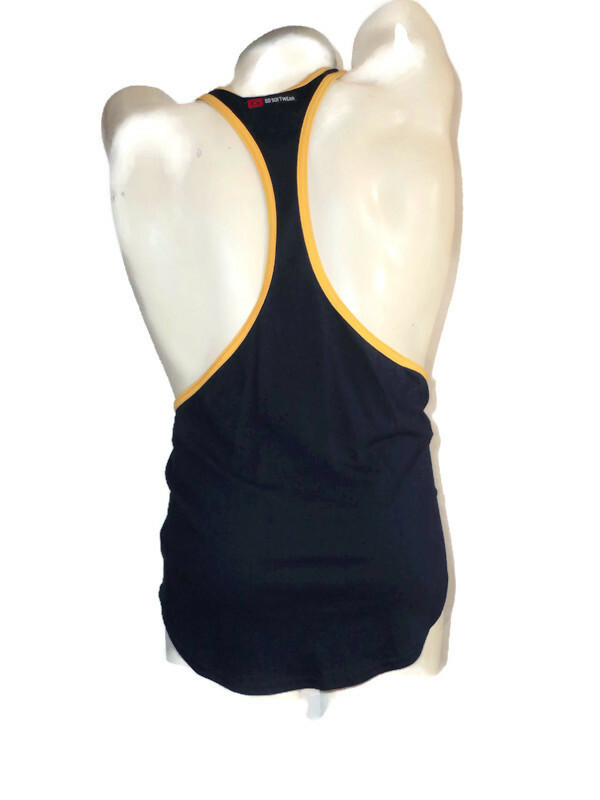 Muscle "Y" Back Tank Top, Go Softwear Navy w/ Yellow Trim XL gallery