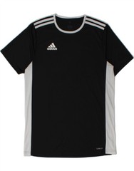 ADIDAS Mens Climalite T-Shirt Top Medium Black Colourblock AZ06