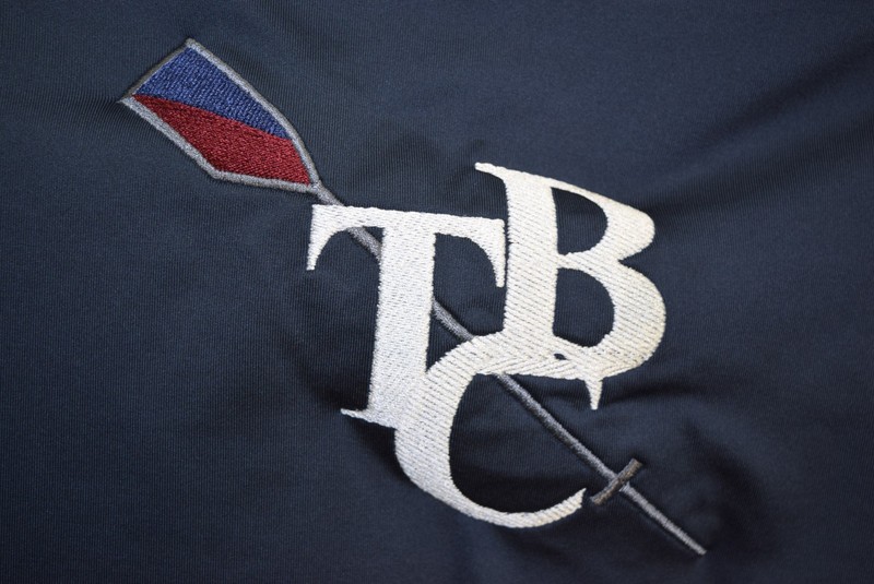THOMPSON BOAT CENTER TBC Wash DC Crew Rowing Compression Shirt MENS XL Blue gallery