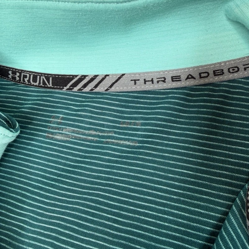 Under Armour 1/4 Zip Pullover Long Sleeve Running Shirt Mens Size L Teal Green gallery