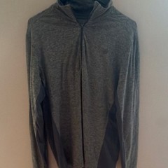 New Balance NB Dry Men’s L Gray 1/4 Zip Long Sleeve Mock Neck Polyester