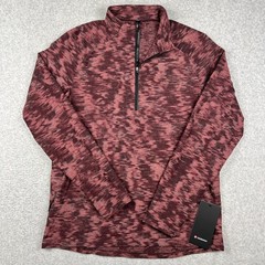 NEW Lululemon Surge Warm 1/2 Half Zip Pullover Stretch Large Mens Red Jacquard