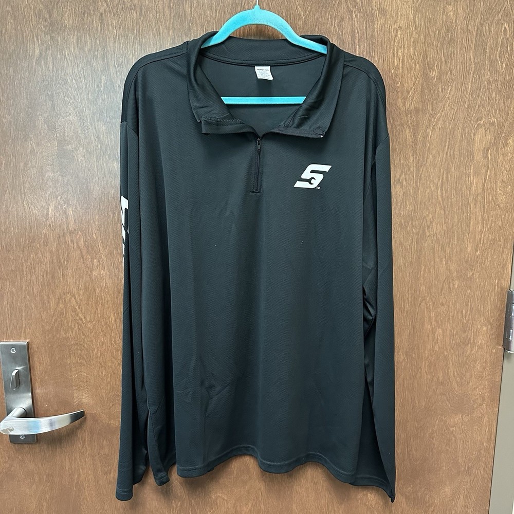 Snap-On Tools Quarter-Zip Performance Pullover LS Shirt Black Adults Size XL EUC