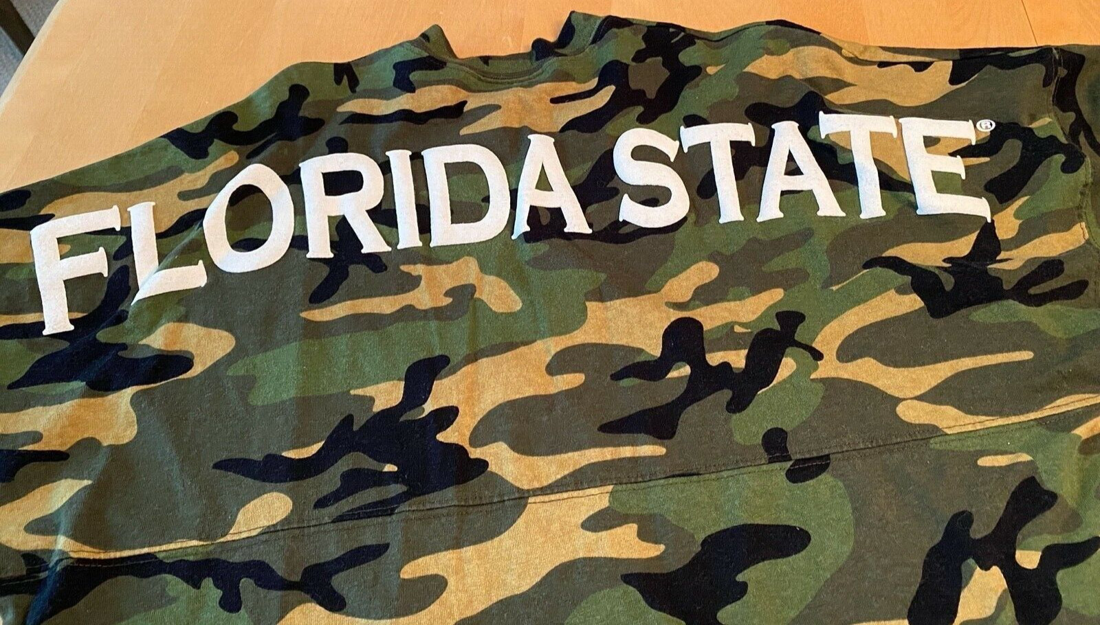 FLORIDA STATE FSU SPELLOUT SEMINOLES CAMOUFLAGE LS SHIRT MENS SZ M gallery