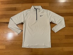 New S Nike Tour Dri-FIT ADV 1/2 Zip Long Sleeve Golf Top Light Bone FD5833-072