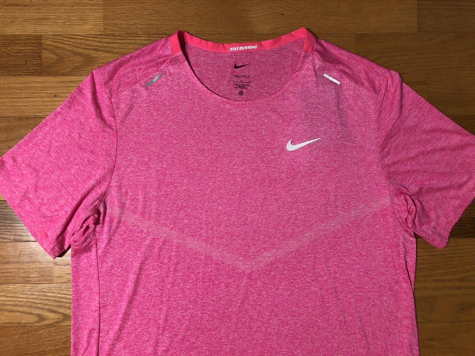 New L Nike Dri-FIT Rise 365 Running Division Heather Pink T-Shirt 3M CZ9184-640 gallery