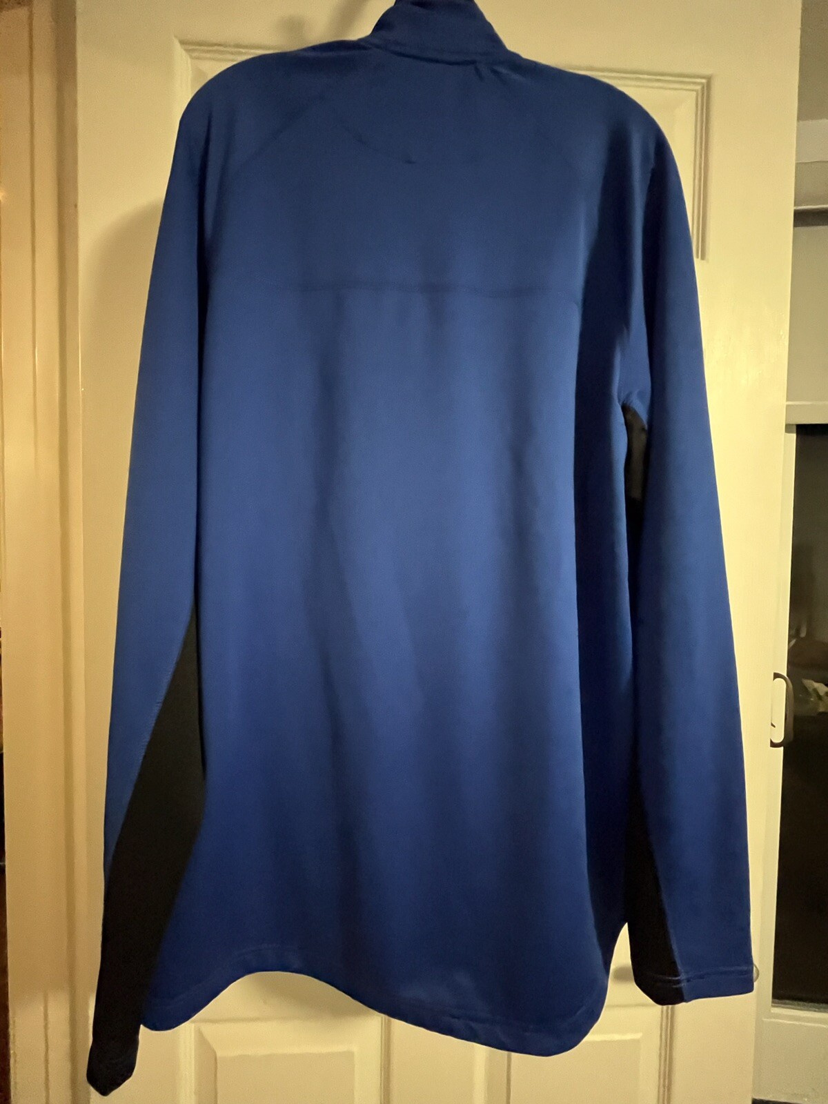 FILA 1/4 Zip Pullover sz L Chest Pocket, Long Sleeve Athletic Shirt, Blue/Black gallery