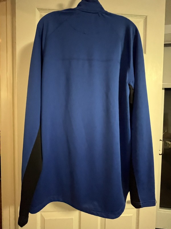 FILA 1/4 Zip Pullover sz L Chest Pocket, Long Sleeve Athletic Shirt, Blue/Black gallery
