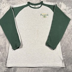 Vintage Green Bay Packers Shirt Mens Large Green Lee Sport Football NFL Knit Y2K