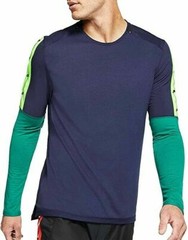 NWT Nike Men’s Long-Sleeve Running Top Pullover Shirt Navy Blue BV5590 498 M