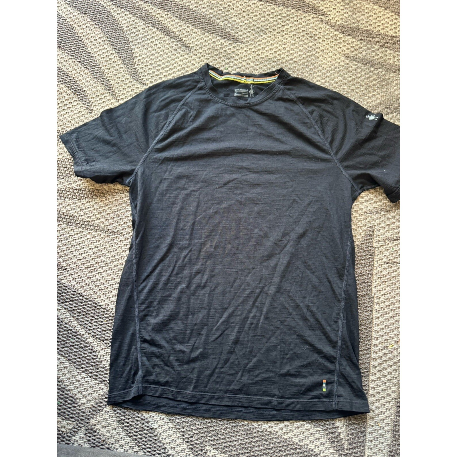 Smartwool Merino 150 Blac Base Layer Casual Crew Shirt Mens MED Short Sleeve $89 gallery