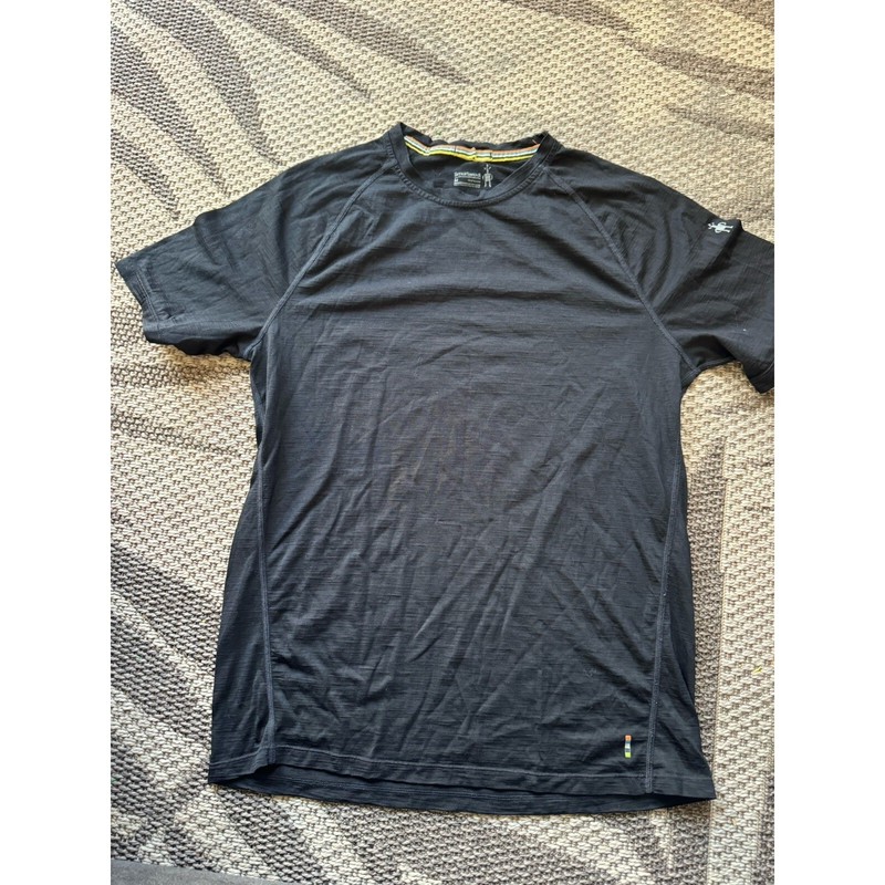 Smartwool Merino 150 Blac Base Layer Casual Crew Shirt Mens MED Short Sleeve $89 gallery