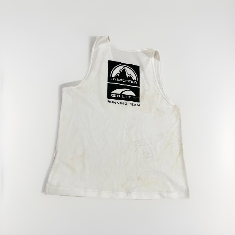 rare vintage La Sportiva Mountain Running Team Tank Men’s Large Sugoi White gallery