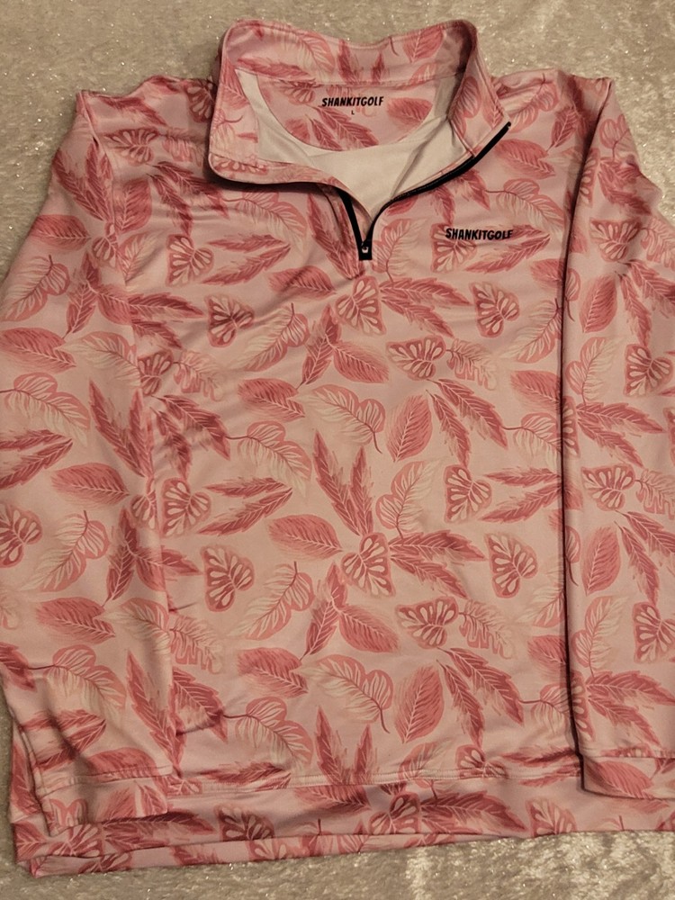 Shankit Golf Quarter Zip Pullover Tropical Print Men's Size Large