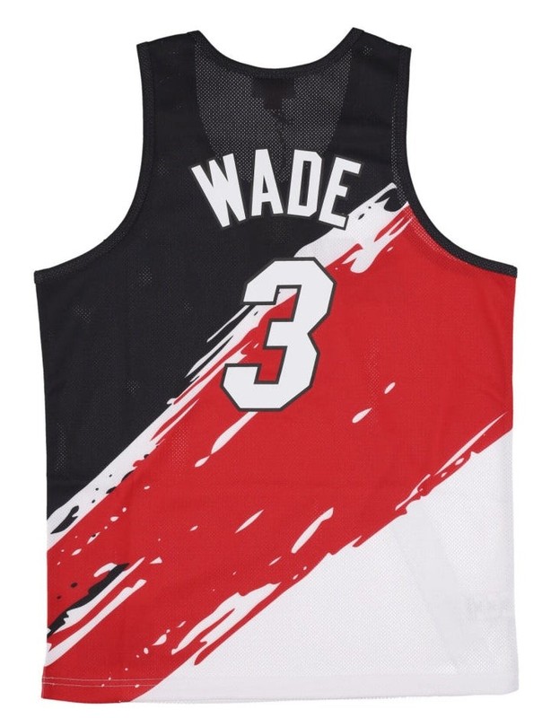 MENS MITCHELL & NESS PAINT BRUSH NN MESH TANK HEAT DWYANE WADE gallery