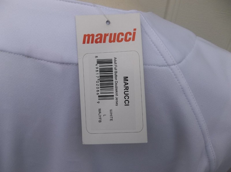 NWT MEN'S MARUCCI FULL BUTTON DOUBLE KNIT BASEBALL JERSEY.LARGE.BRAND NEW 2024. gallery