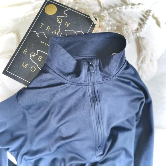 ADIDAS | L | Men’s FREELIFT Climalite Navy Blue 1/4 Zip Tech Pullover MSRP$69 gallery