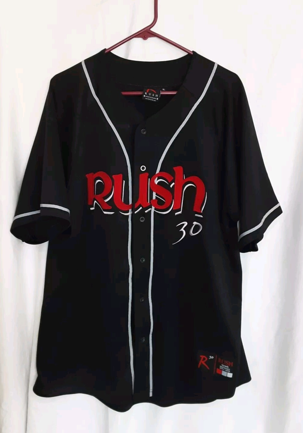 RUSH 30 th Anniversary Concert Baseball Jersey Men's Size XL -lil3 gallery