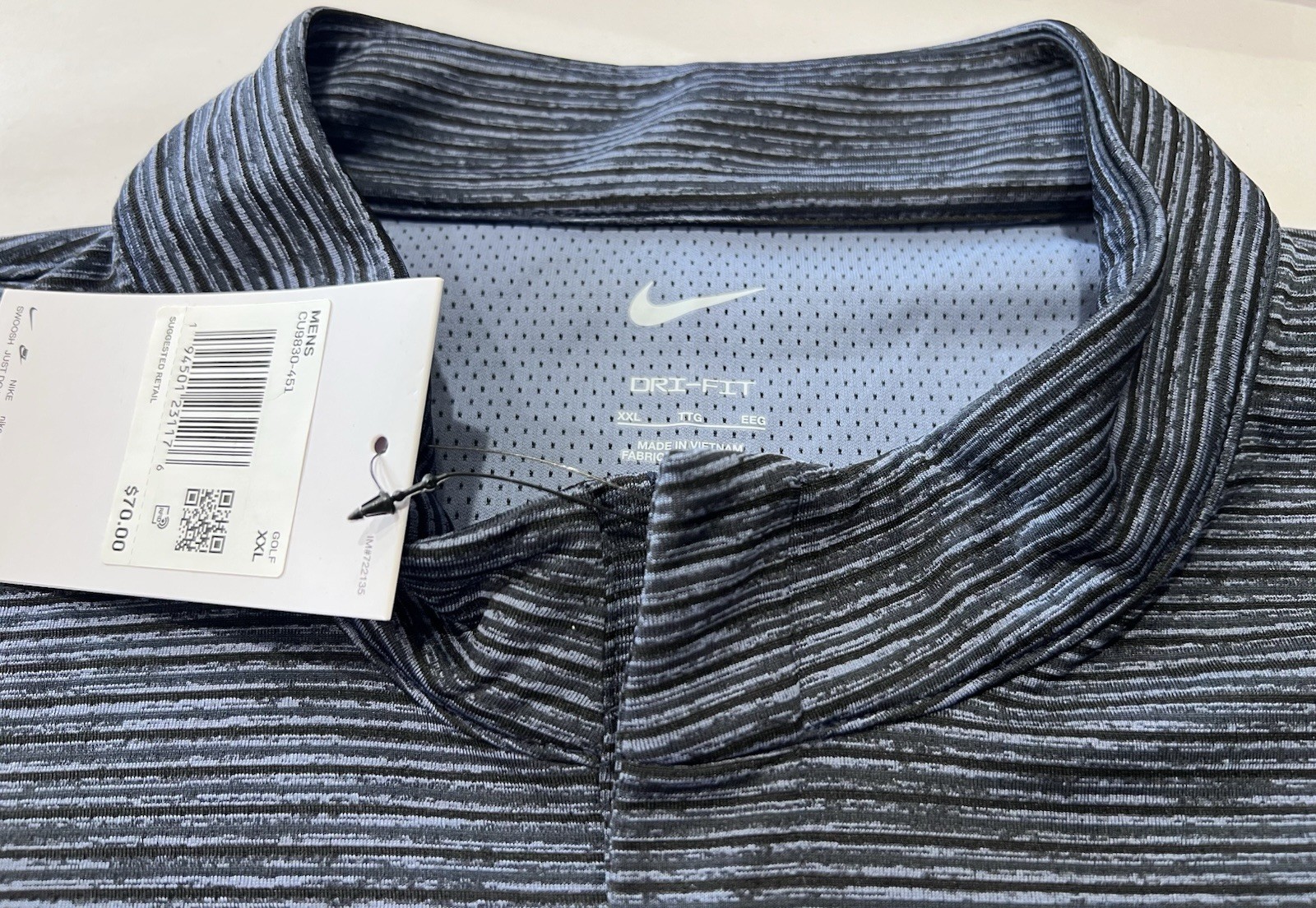 NIKE Running XXL Zip Neck Pullover Long Sleeve Poly Quick Dry Logo Mock Neck gallery