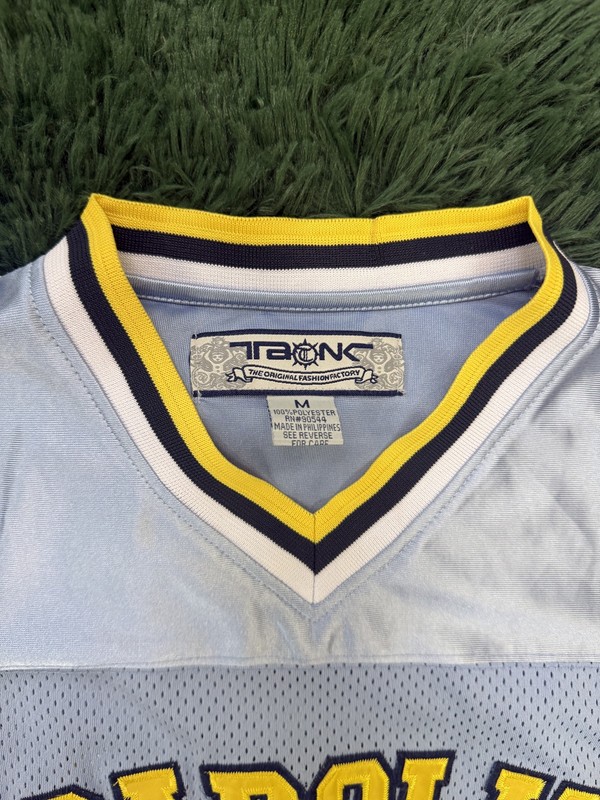 TRBNK N. Carolina 06 Activewear Mesh Football Jersey Men's M Light Blue Yellow gallery