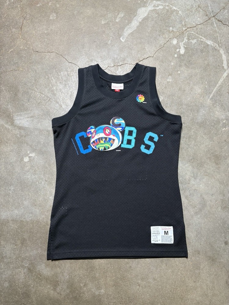 2019 Black Complex Con Takashi Murakami Cubs Mitchell & Ness Basketball Jersey