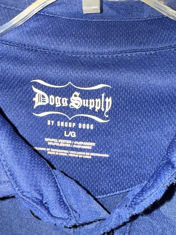 Dogg Supply by Snoop Dogg Men's Royal Blue Terry Short Sleeve Polo Shirt Size L gallery