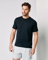 Vuori Mens Current Tech Tee T-Shirt Mens XL Black Short Sleeve Performance V195