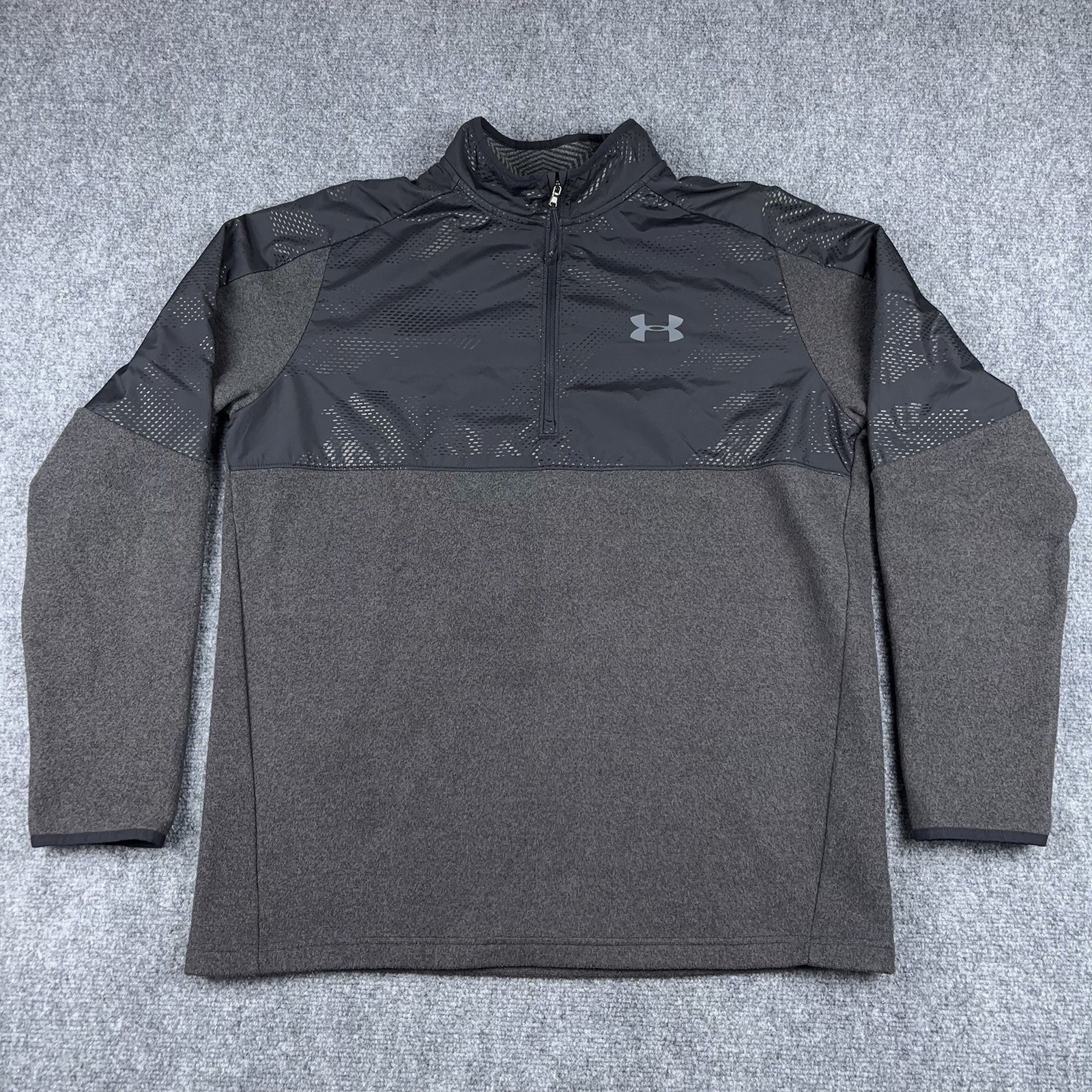 Under Armour CGI 1/2 Zip Pullover Sweater Black Pitch Gray Men’s Size Large gallery