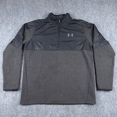 Under Armour CGI 1/2 Zip Pullover Sweater Black Pitch Gray Men’s Size Large