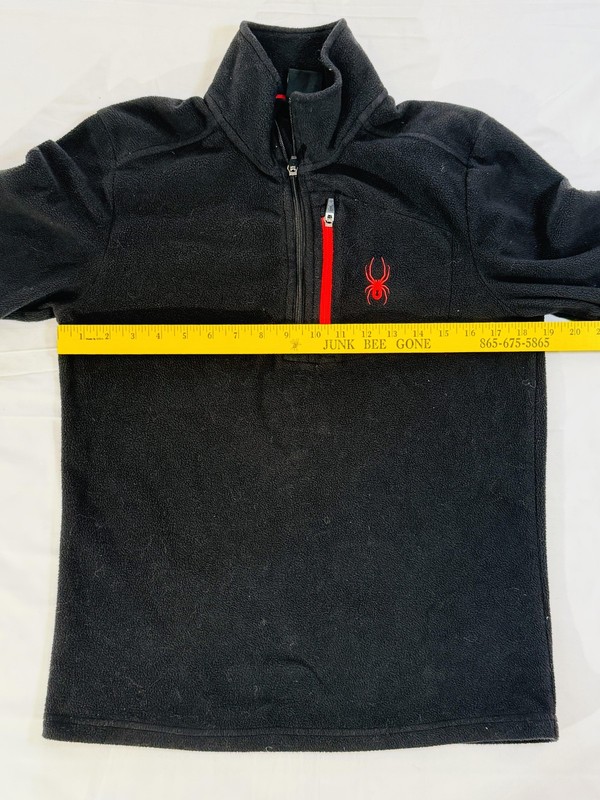 Spyder Pullover Mens Small Black Fleece Half Zip Red Logo Winter Ski Outdoor gallery