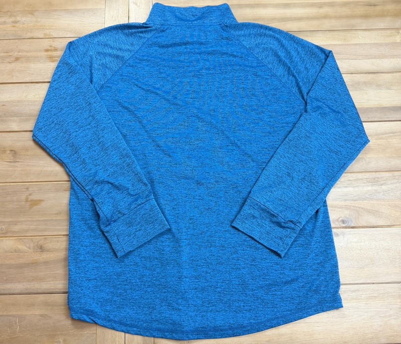 Men’s Blue Quarter Zip Activewear Pullover 2XL Long Sleeve Athletic Workout Top gallery