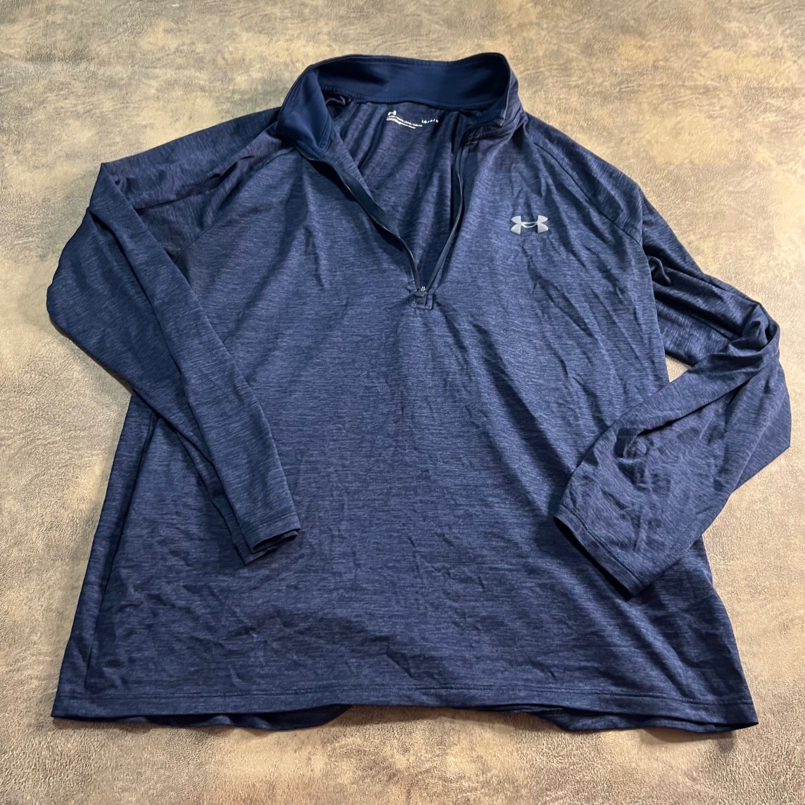 Under Armour 1/2 Zip Pullover Mens Large Navy Blue Tech 2.0 1328495-409 gallery