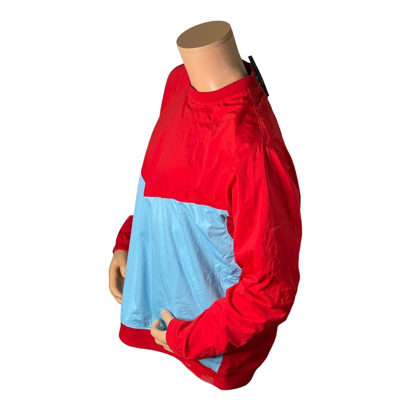 Nike Shield Victory Red Blue Crew Golf Pullover CI8986-657 Men’s Sz 2XL gallery