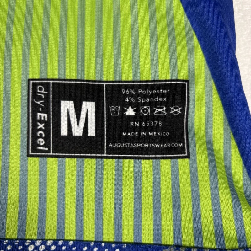 Augusta Sportswear i9 Sports Jersey Mens Medium Blue Green Reversible #28 Bike gallery