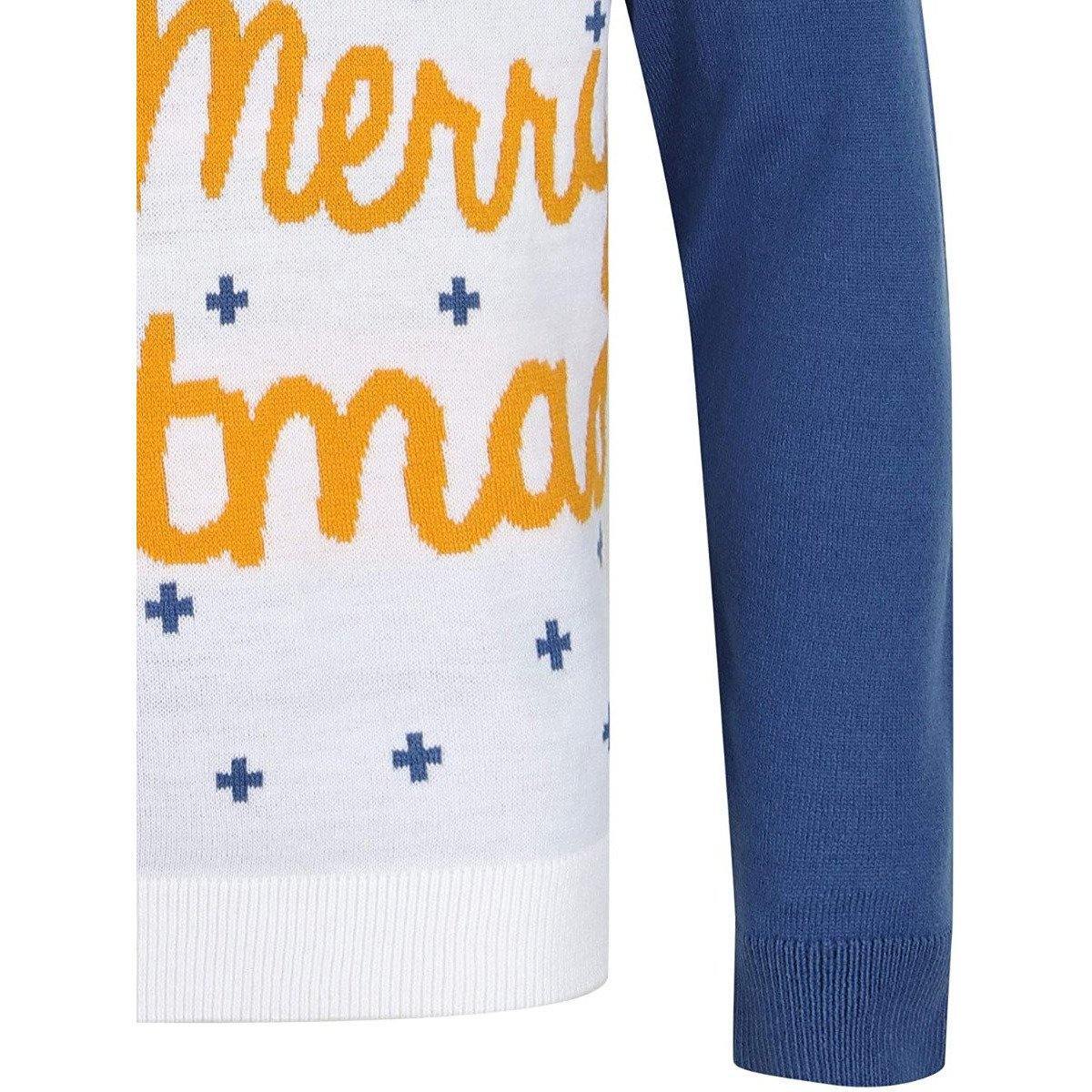 Christmas Xmas Snow Mens Jumper Blue Stylish Long Sleeve Regular Fit Crew Neck gallery