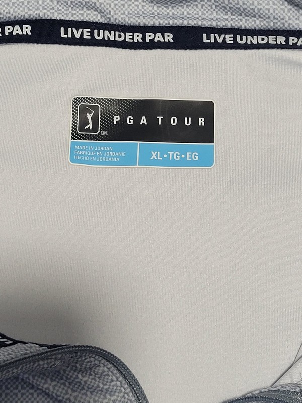 PGA Tour Men’s LS 1/4 Zip Pullover Light BlueXL Polyester Lightweight Activewear gallery