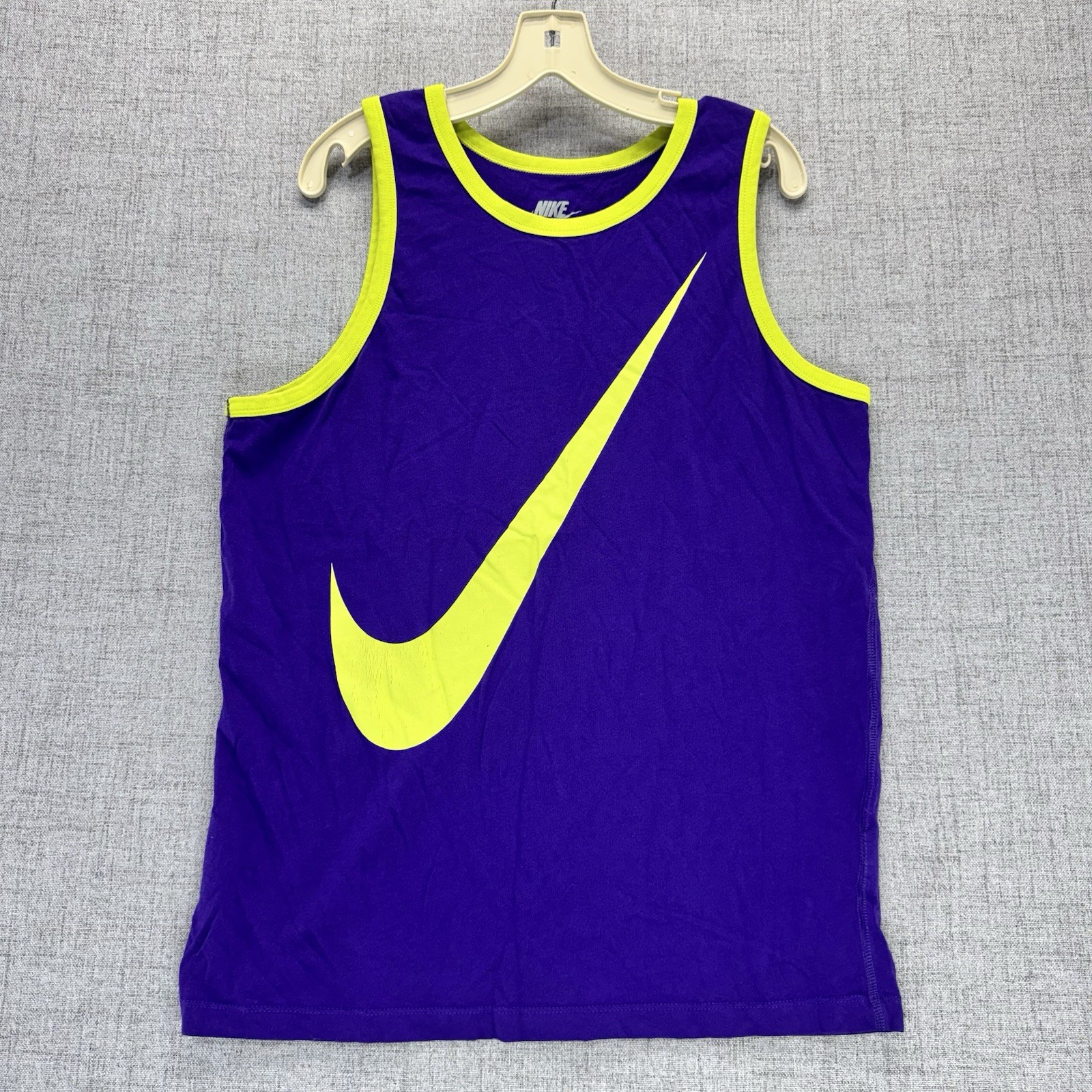 Vintage Nike Tank Top Mens Size Large Purple Swoosh Logo Athletic Workout Retro gallery