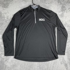 Harley Owners Group HOG Pullover Mens XLT Black Quarter Zip Elevate Performance