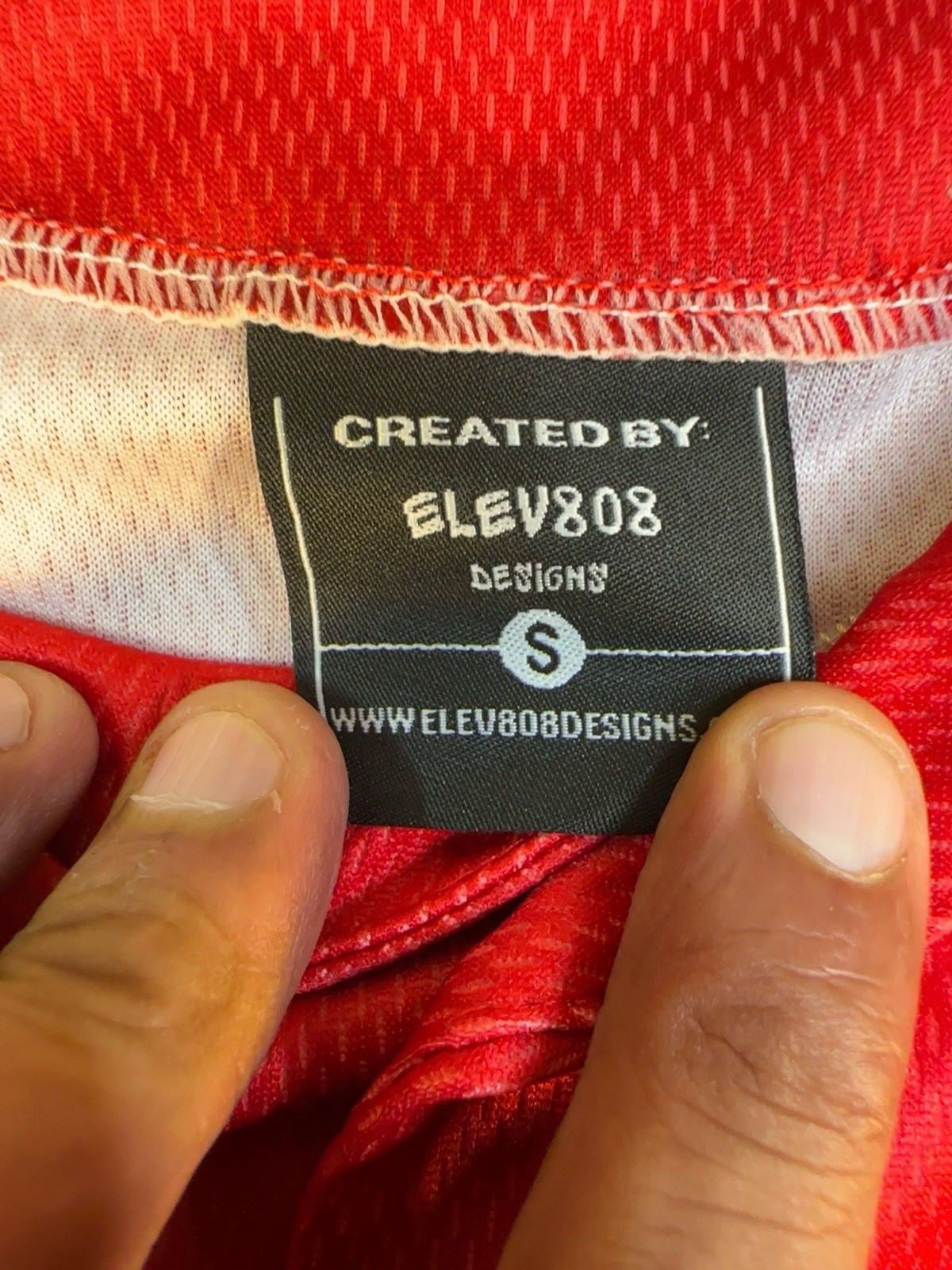 Kayzo Elev808 Designs Baseball Jersey Red Black EDM Rave Festival Size Small gallery