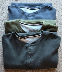 Lot Of 3 Weatherproof Vintage Men’s Gray Waffle Knit Thermal Henley Shirt L