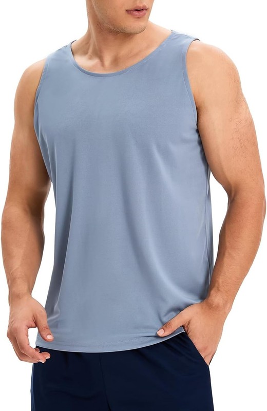 OYGSieg 6 Pack Men Quick Dry Workout Tank Tops Breathable Gym Sleeveless Muscle gallery