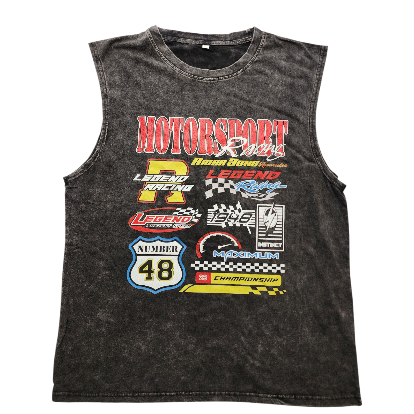 Motor Sport Racing Men's Tank Top Gray Large gallery