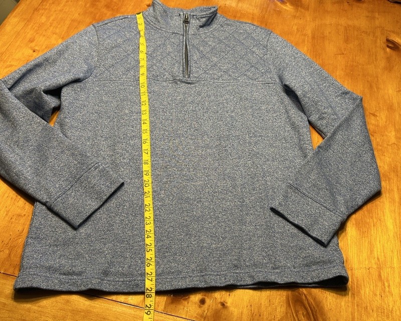 Banana Republic Mens 1/4 Zip Pullover Mock Neck Long Sleeve Blue Size L gallery