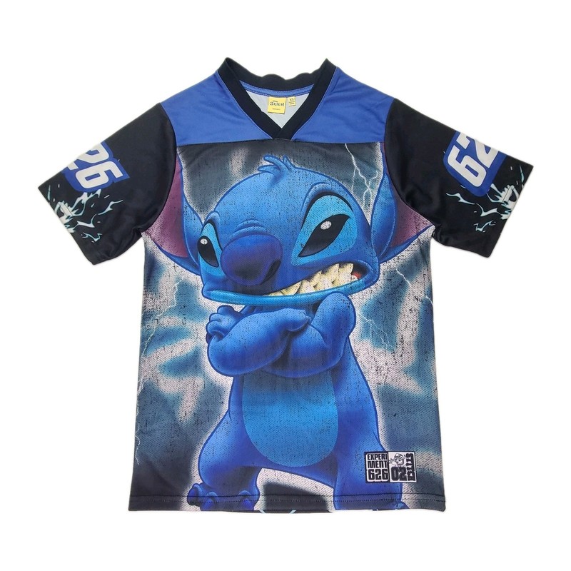 Lilo And Stitch 2 Sided Blue Graphic Jersey Size XS New Disney Vacation 🎆🏰🎆 gallery