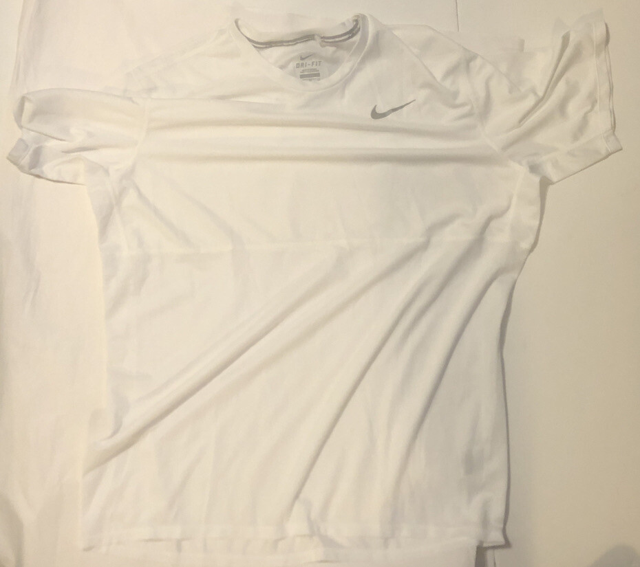 Nike Racer Dri-Fit Running training Shirt men's SZ XL 644396-102 White gallery