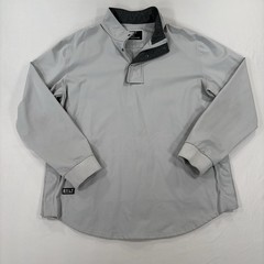 Bylt Elite + Fairway Drop – Cut Pullover 1/4 Zip Snap Pockets Light Gray Mens XL