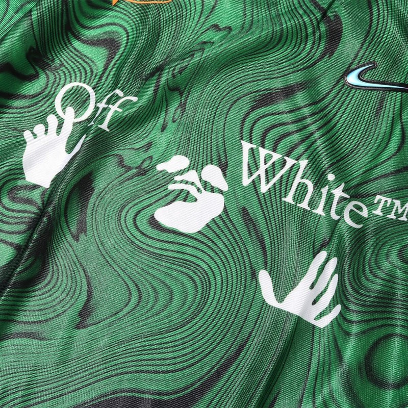 Nike x Off-White™ Allover Print Jersey Kelly Green FQ0998-389 Size L F/S gallery