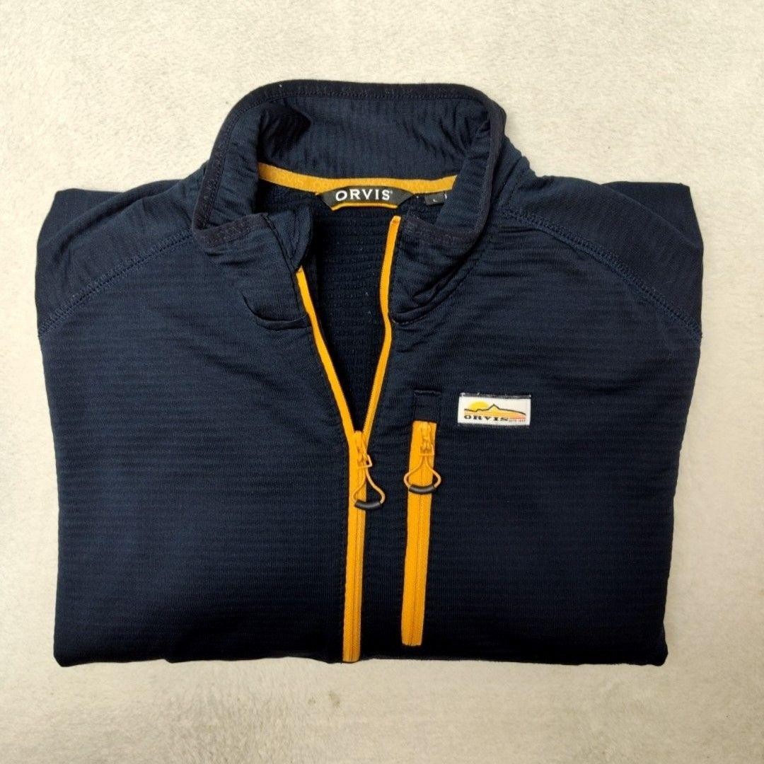 Orvis Pullover Mens L Blue 1/4 Zip Mock Neck Outdoor Horseshoe Hills Fleece 2YNJ gallery